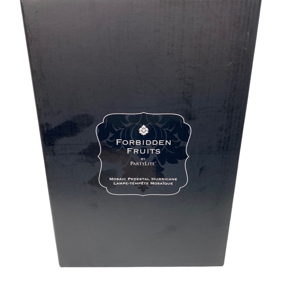 PartyLite Forbidden Fruits Pedestal Hurricane w/box  GOTHIC not complete RETIRED - Picture 9 of 14